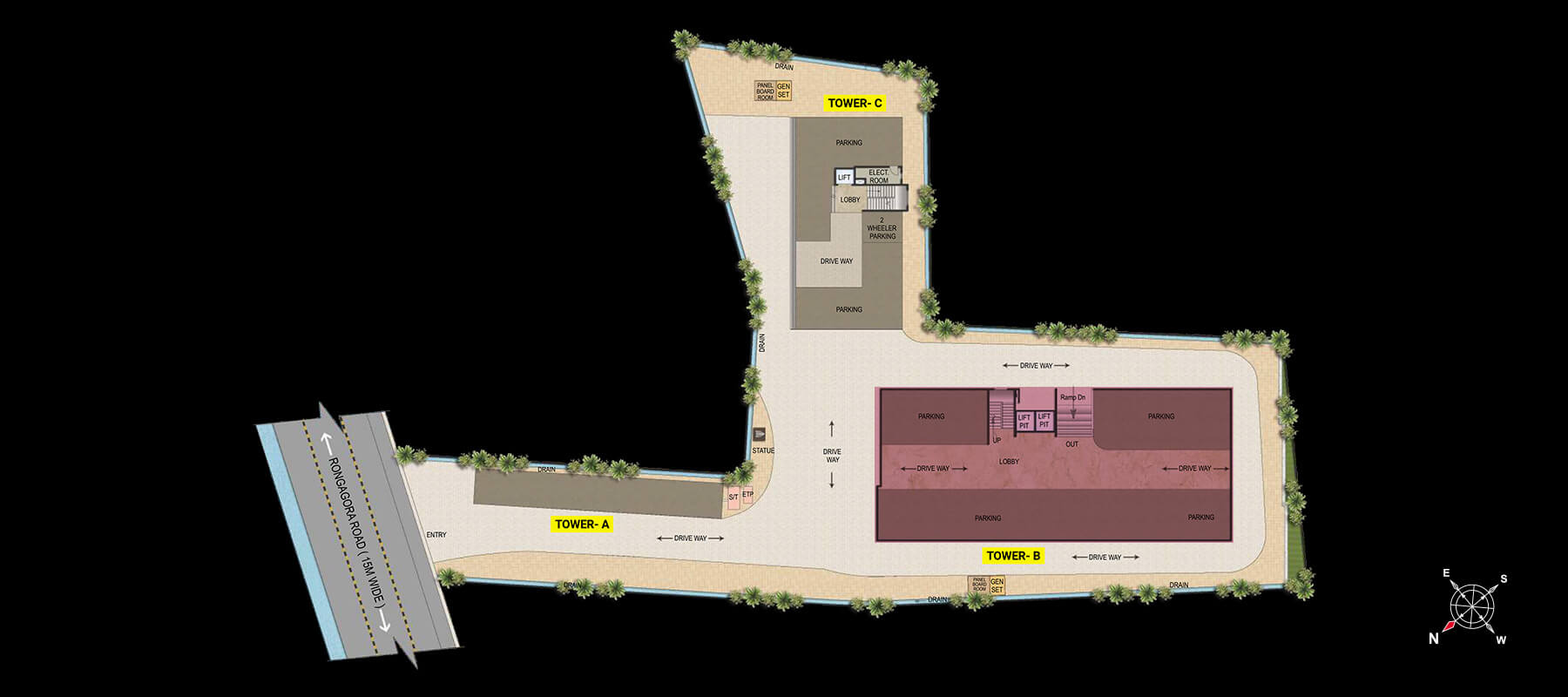 JSB Borooah Green floor plan layout